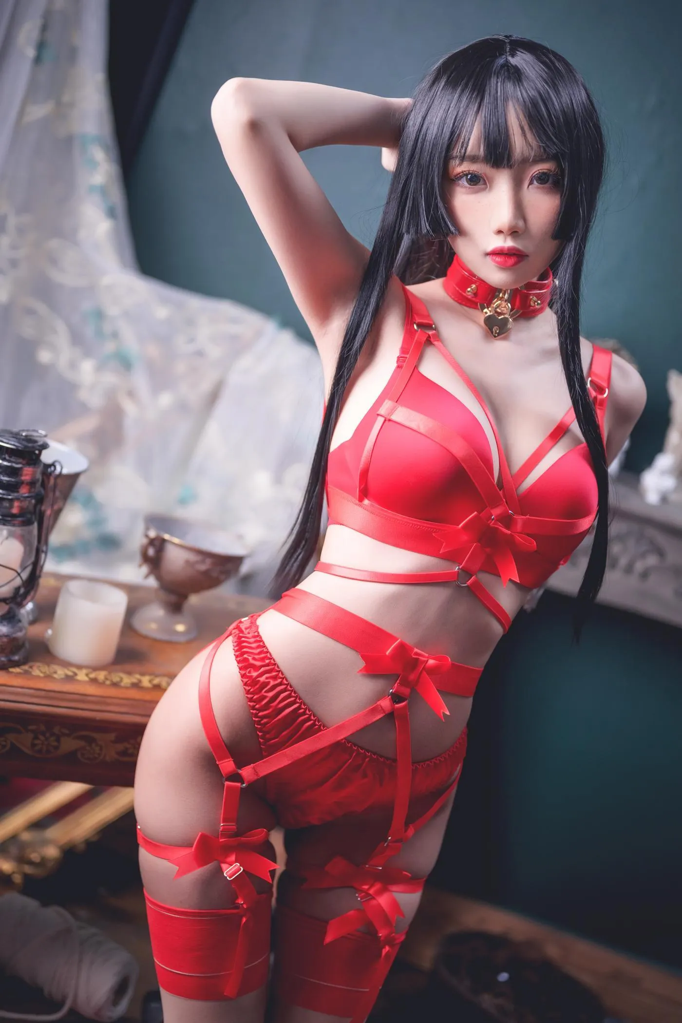 鬼畜瑶在不在w – NO.22 红色束缚 [44P]插图7